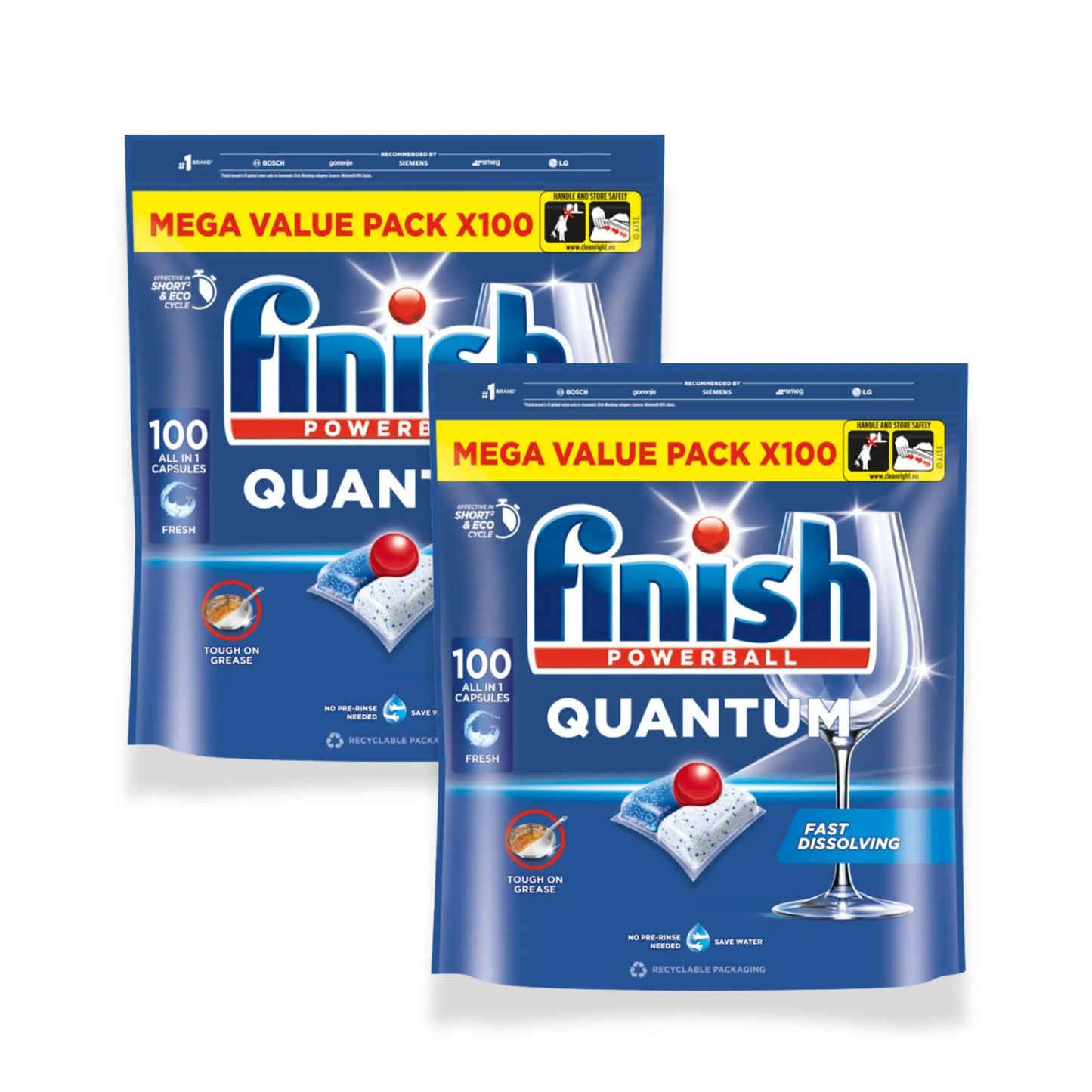 Finish Vaatwastabletten Quantum All in 1 Regular - 200 stuks