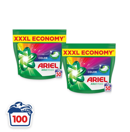 Ariel wasmiddel pods – Color All-in-1 | 100 wasbeurten | € 0,26 per wasje