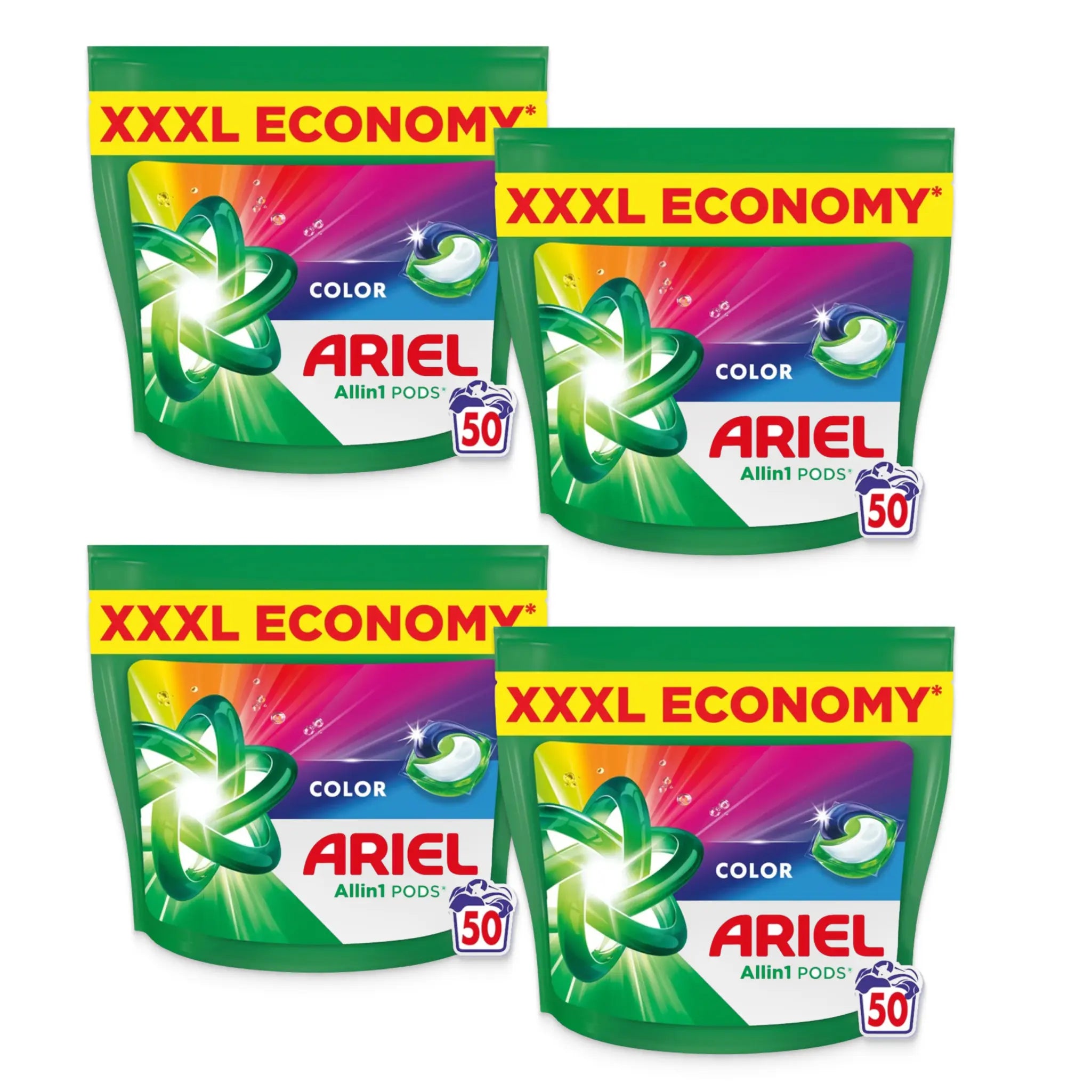 Ariel wasmiddel pods – Color All-in-1 | 200 wasbeurten | €0,24 per wasje