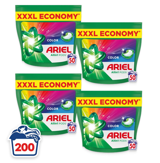 Ariel wasmiddel pods – Color All-in-1 | 200 wasbeurten | €0,27 per wasje