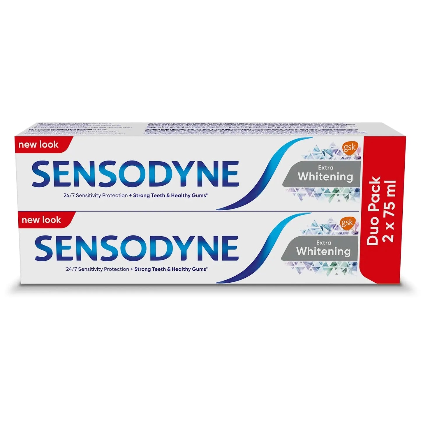 Sensodyne duo pack 2x75ml Extra whitening | 24 tubes (12 duo packs) | €2,49 per tube
